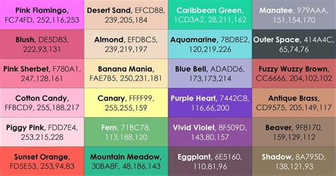 Do you want to know all the current Crayola colors colors? Do you want to know the hex and RGB ...