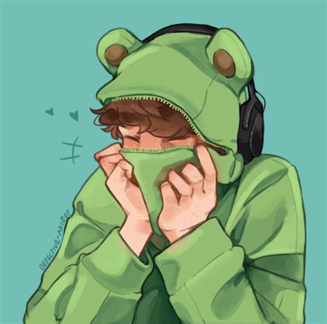 I had the urge to draw frog hoodie karl,, in 2021 | Dream art, Minecraft fan art, Cute art