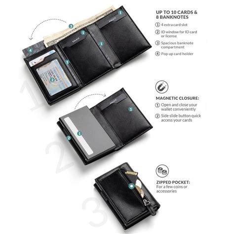 VC302 Vulkit Slim Pop up RFID Blocking Cardholder Wallet for men | Rfid ...