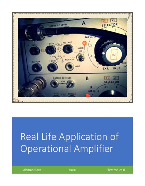 Application of operational amplifier