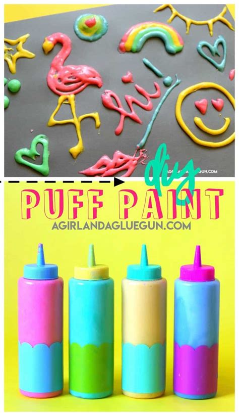 diy puff paint! Great kid's craft - A girl and a glue gun