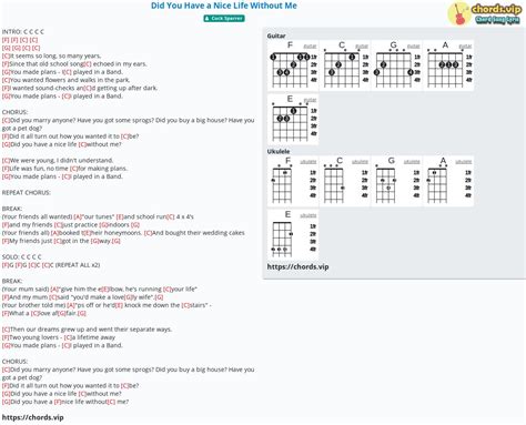 Chord: Did You Have a Nice Life Without Me - Cock Sparrer - tab, song ...