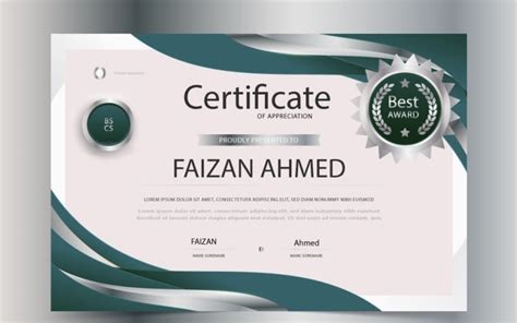 Luxury Silver Award Certificate Template - TemplateMonster