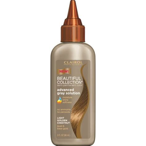 Clairol Beautiful Collection Advanced Gray Solution 6G Light Golden Chestnut - Walmart.com ...