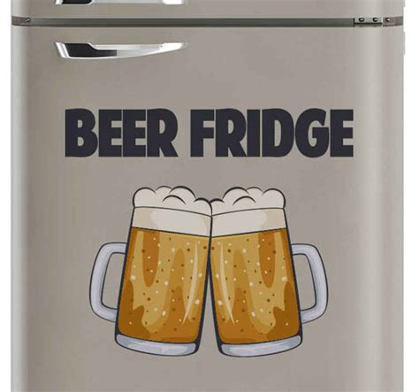 Beer glass texture fridge sticker - TenStickers