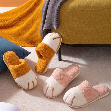 Cat Paw Slippers - Pink - Yellow - 4 Colors - 6 Sizes - ApolloBox