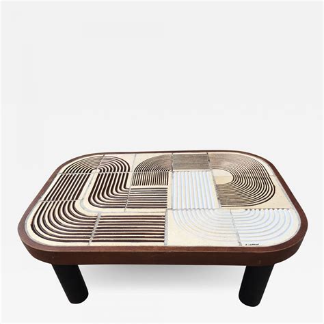 Roger Capron - Ceramic Coffee Table by Roger Capron, Vallauris, France, 1960-70s