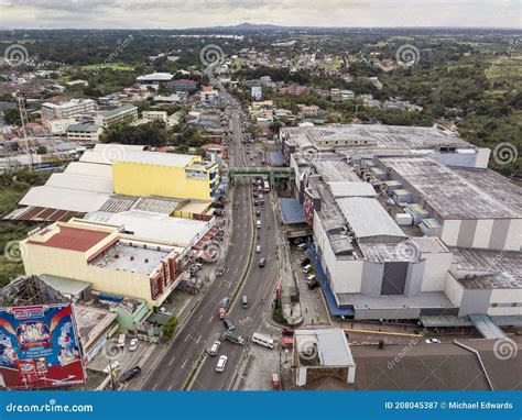 Dasmarinas, Cavite, Philippines - Aerial of the City Center and Aguinaldo Highway. Tagaytay in ...