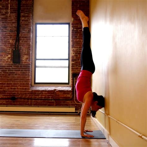 Handstand Against the Wall | Handstand, Wall workout, Yoga poses