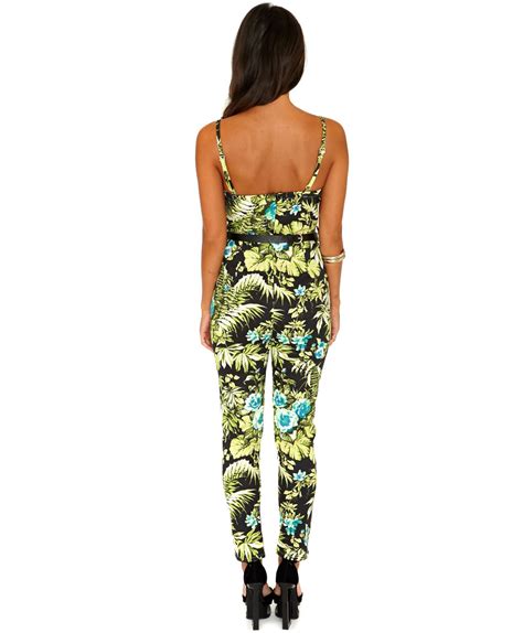 Missguided Alandria Tropical Print Jumpsuit in Multicolor | Lyst