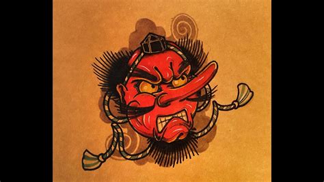 Tengu Mask Drawing : Neotradicional Foo Japones Japoneses ...