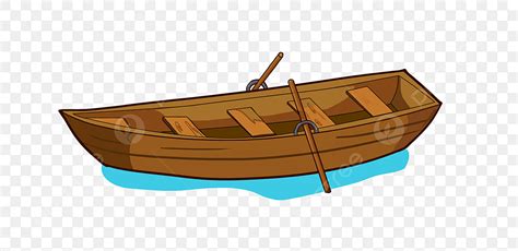 Wooden Boat Clipart PNG Images, Simple Small Wooden Boat Illustration ...