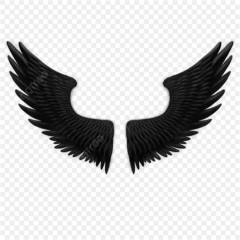 Demon Wing Hd Transparent, Black Demonic Glowing Wings, Angelic Wings ...