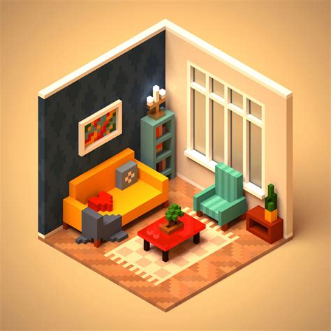 ArtStation - room2, Elena Berezina | Isometric design, Game concept art, Isometric art