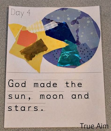 Creation Story for Kids: Day 4 - The Sun, Moon, and Stars - True Aim | Creation bible lessons ...