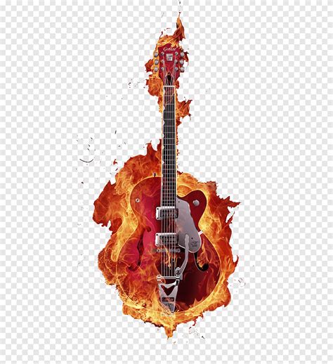 Fire effect guitar, music, guitar png | PNGEgg