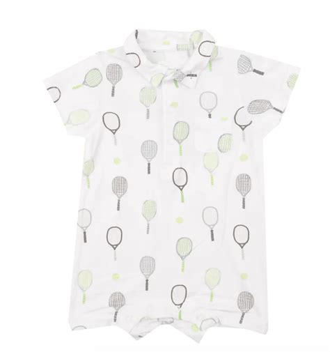 infant toddle boy short sleeve tennis romper preorder – aierwhoesalekidsclothes
