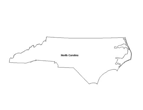 Printable Map of the State of North Carolina - ePrintableCalendars.com