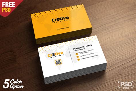 Clean Business Card Design Free PSD - PSD Zone