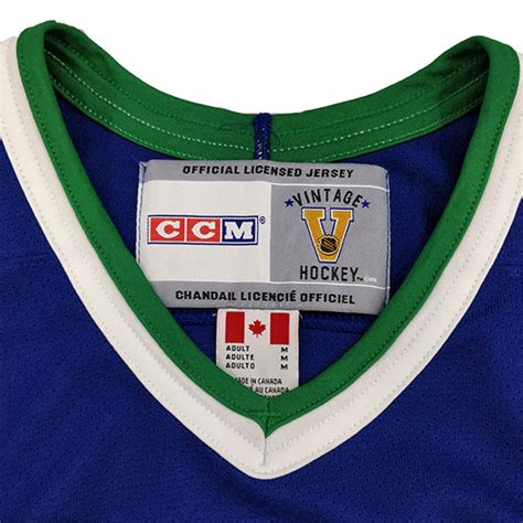 Men's Vancouver Canucks CCM Original Stick Rink logo Navy Jersey