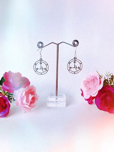 Round Lilith Symbol Charm Earrings | Witchinwares