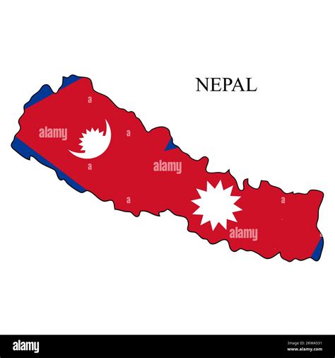 Nepal map vector illustration. Global economy. Famous country. South ...