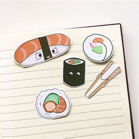 sushi sticker set | 5 sticker pack Thanks A Bunch, Group Boards ...