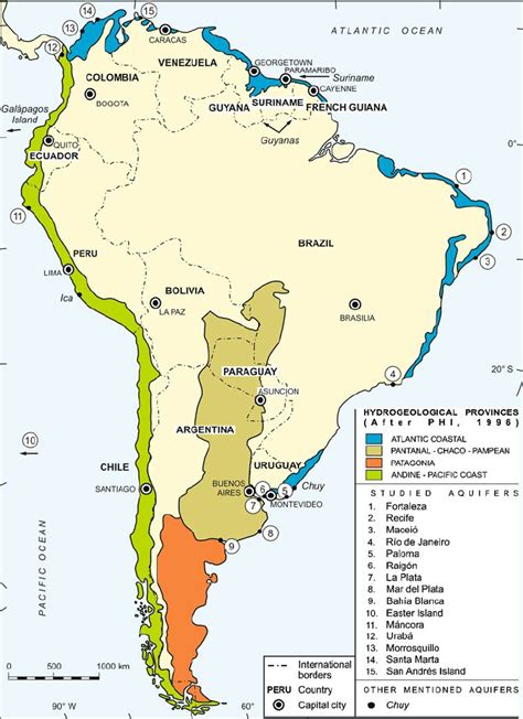 Map of South America with the different countries and its capital... | Download Scientific Diagram