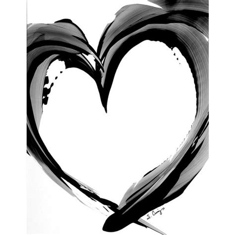 black & white abstract heart~ | Black white art, Black and white doodle, White art