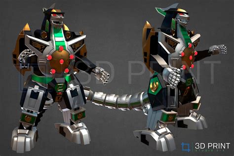 MMPR Dragonzord Dragon Zord Green Ranger Zord Stl Files - Etsy