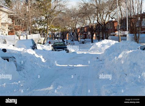 Snow storm aftermath, Montreal, Quebec, Canada Stock Photo - Alamy