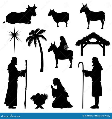 Christmas Nativity Icons-Shepherd Stock Vector - Illustration of mary, icons: 45389815