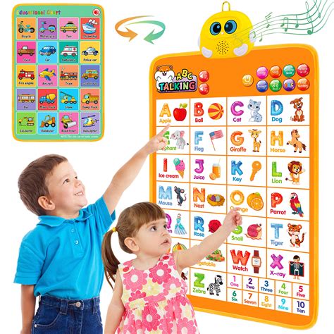 Buy Interactive Alphabet Wall Chart for Kids, Talking ABC Electronic ...