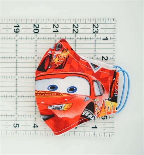 Lightning Mcqueen Face Mask for Children - Etsy