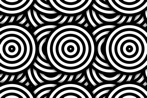 Buy Black White Pop-Art Circles wallpaper - Free shipping