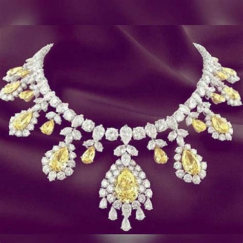 Mm_diamondsjewellers. Sumptuous yellow and withe diamond necklace ...