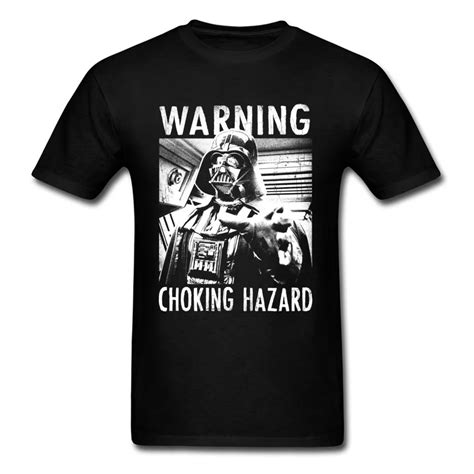 Star Wars Darth Vader T Shirt Mens Funny Tshirt Warning Choking Hazard ...