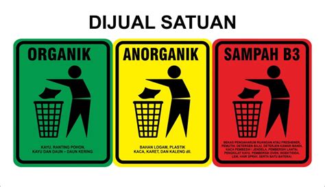 STIKER VINYL SAMPAH ORGANIK, ANORGANIK, B3 (DIJUAL SATUAN) | Lazada Indonesia