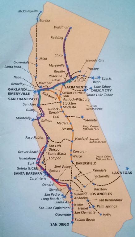 Free California Railroad Map And The 8 Major Railroads In California