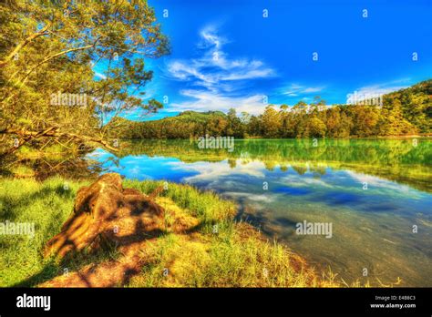 Telaga Warna lake Stock Photo - Alamy