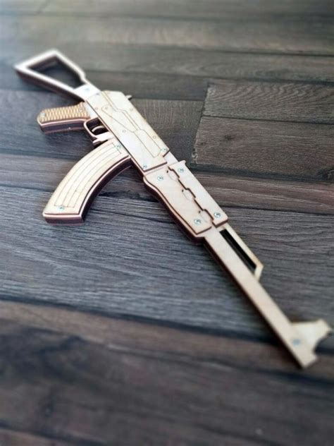 Rubber band gun AK-47. Wooden Toy for Men | Etsy