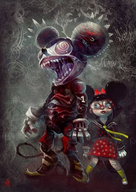 25 Unusual Mickey Mouse Artworks | Disney fan art, Dark disney art, Dark disney