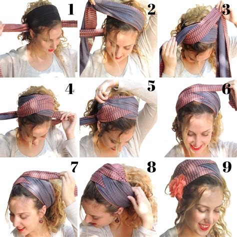 How to Tie My SCARF Diagonally Amazing Headband Bandana - Etsy | Scarf hairstyles, Head scarf ...