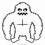 Coloring Pages Yeti Snow Sketch Page sketch template