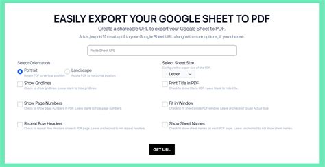 Export PDF from a Google Sheet (WITH OPTIONS!)