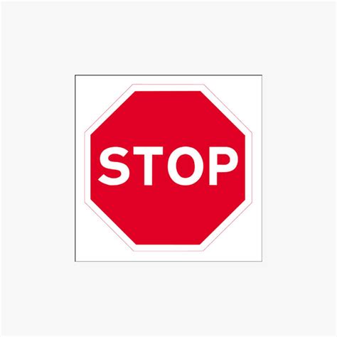 Plastic 450x450mm Stop Traffic Sign Signs - Safety Sign UK