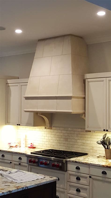 Limestone and Cast Stone Range Hood