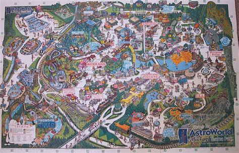 1993 Astroworld Map | Astroworld & Astrodome... | Pinterest