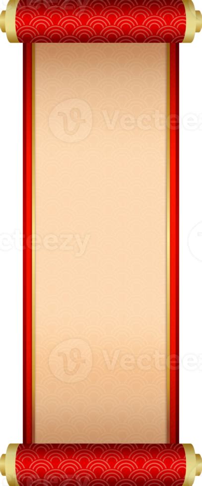 Chinese red paper scroll 13490674 PNG