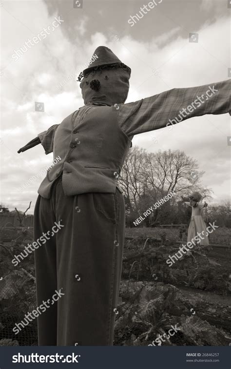 Old Scarecrow Photographed Black White Sepia Stock Photo 26846257 ...